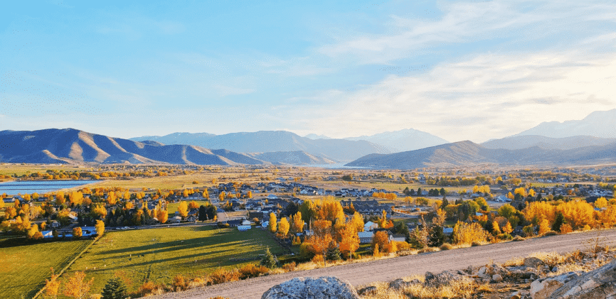 Midway Utah sunny valley view