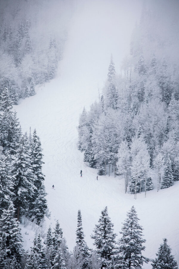 Skiing at Deer Valley Utah during winter