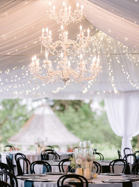 Wedding decorated venue