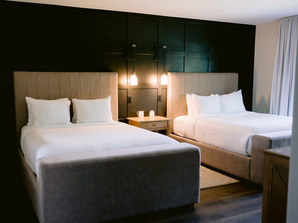 Two beds side by side
