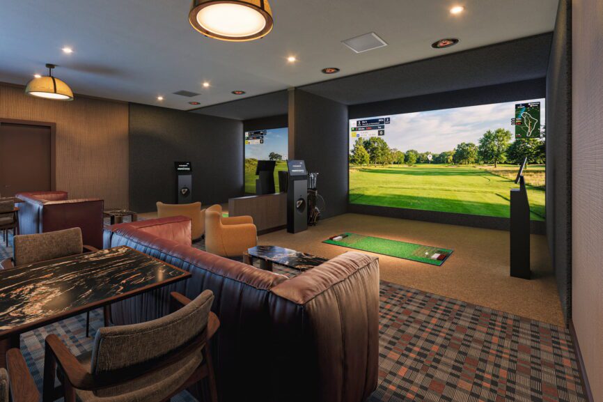 Clubhouse Hitting Simulators Rendering