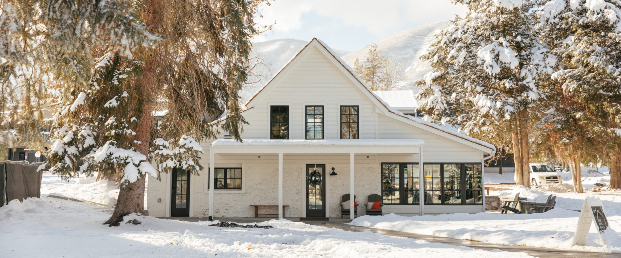 The Milkhouse exterior in the winter