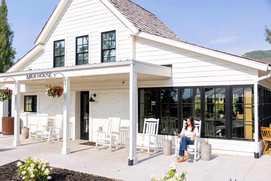 Milkhouse exterior in the summer