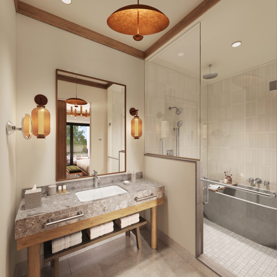 Spacious bathroom