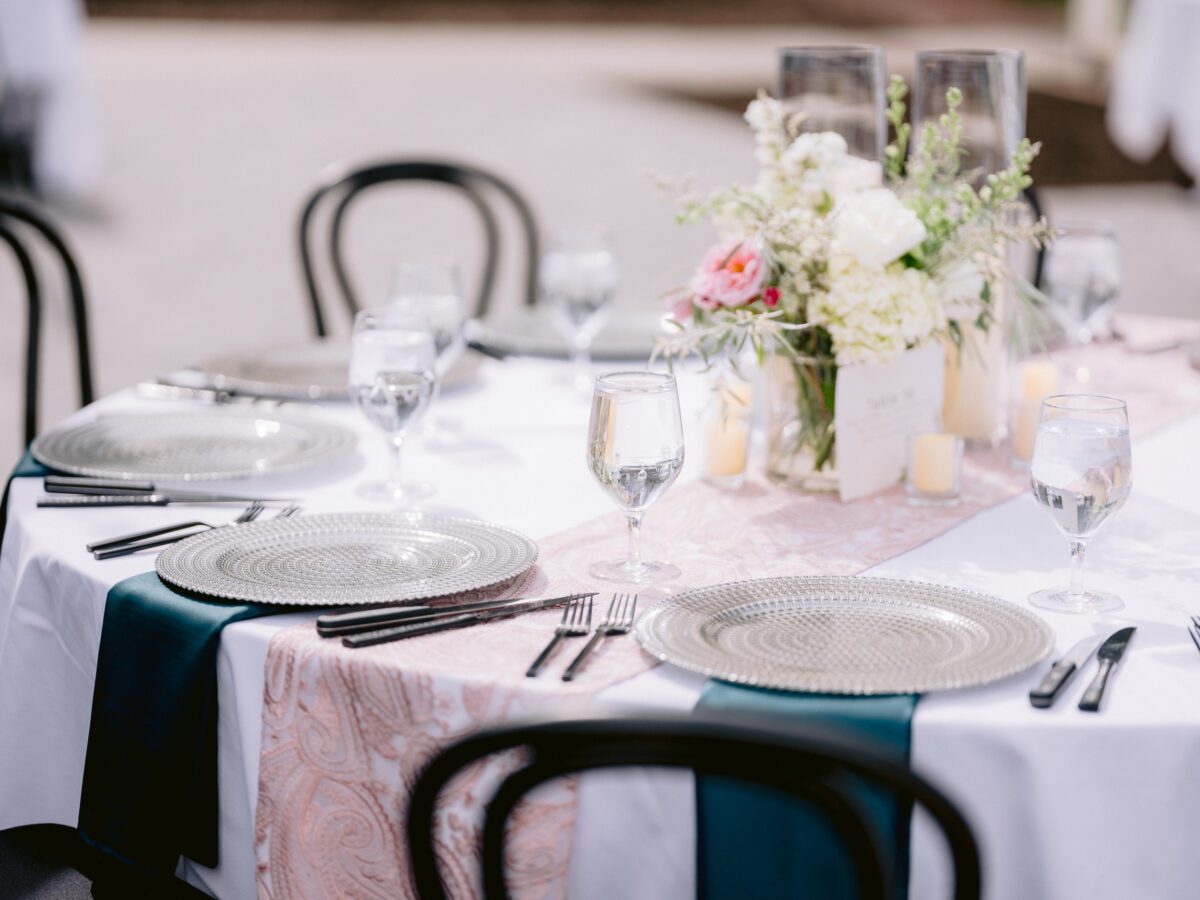 Homestead wedding decorated garden patio interior