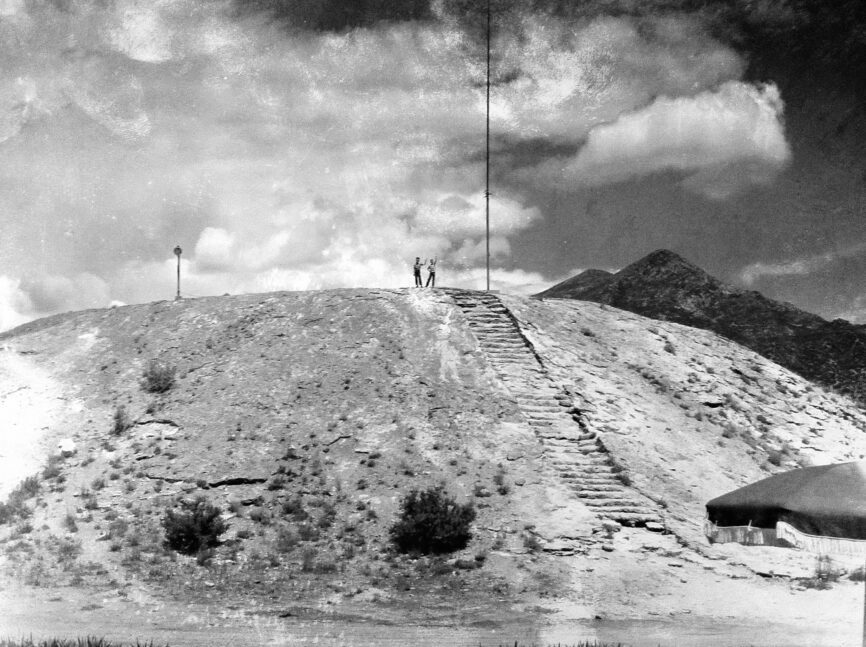 Historical photo of the Crater