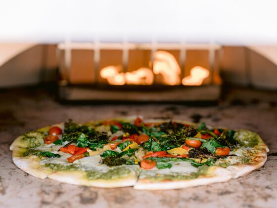 Pizza in the oven