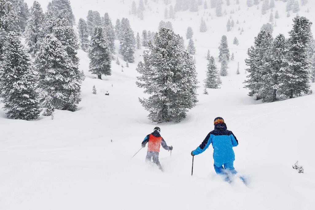 Skiers Skiing