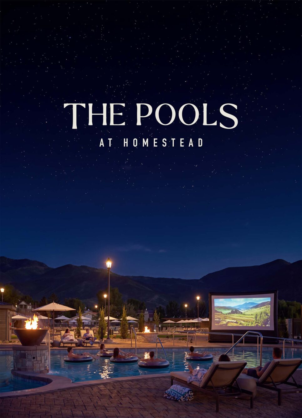 Poolside Movie Night at Homestead Midway Utah